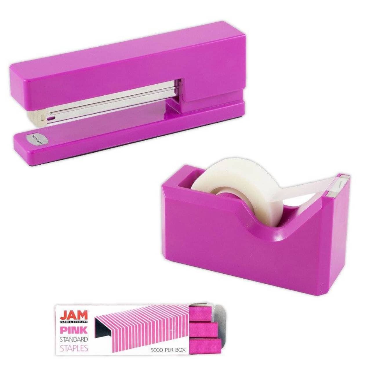 JAM Paper Stapler, Tape Dispenser & Staples Office Trio Kit
